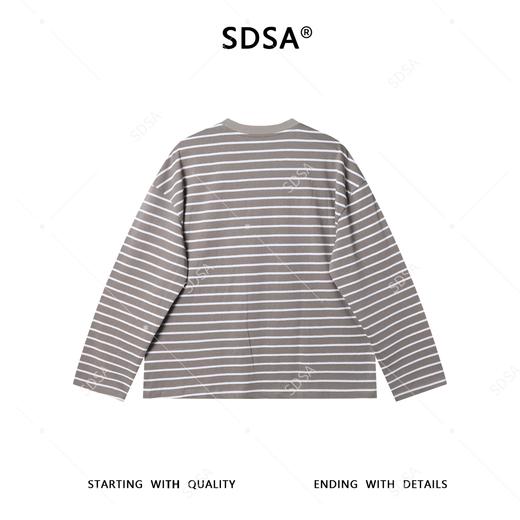 3251SDSA男士秋冬新款痞帅男装韩版简约撞色条纹圆领长袖T恤舒适百搭 商品图5