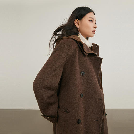 NEELLY纳俪商场同款冬季新款可拆卸羽绒马甲款毛呢大衣女通勤外套N25114N04611 商品图2