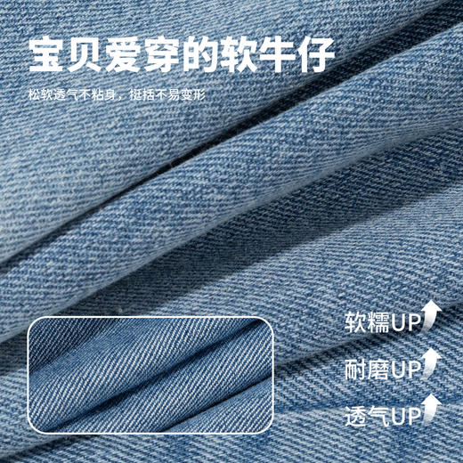 迪士尼（Disney）童装女童九分裤甜美公主阔腿微喇时髦花边牛仔裤2026春季新款裤子ZD1FK030 商品图6