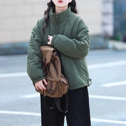裁缝学苑AH113复古高领夹棉绗棉衣纸样女装棉服打版裁剪样板图 商品图3
