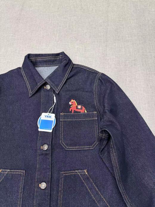 F010741春季新款刺秀马到成功棉弹牛仔夹克外套女款 商品图2