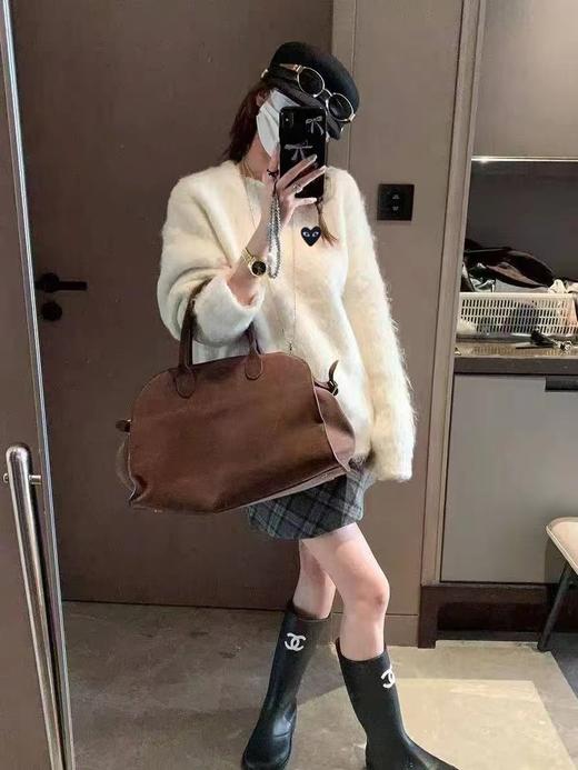 F010758温柔慵懒宽松落肩羊毛圈圈毛绒针织毛衣 商品图12