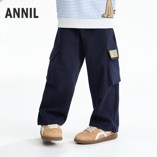 【实体店同款】男童全腰针织长裤春季新款安奈儿童装XB616089 商品图2
