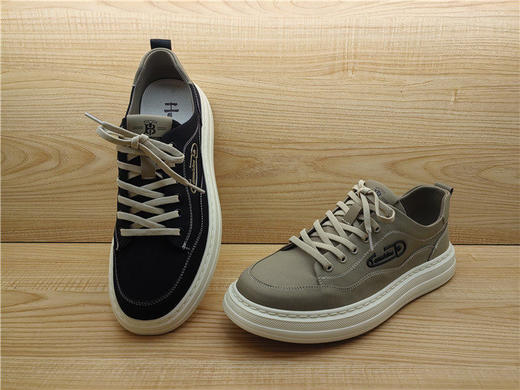 2025豪行春夏款专柜正品布鞋时尚休闲舒适厚底系带男单鞋15151710 商品图2