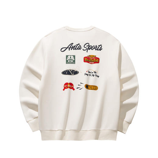 安踏圆领套头衫卫衣男士新款潮流百搭宽松休闲长袖上衣152618703S 商品图6