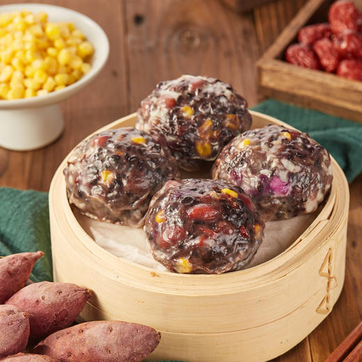 【非遗粘豆包】严选东北玉米、芸豆、紫米等多种粗粮为原料，三代传承技艺，手工制作，坚持传统 商品图1