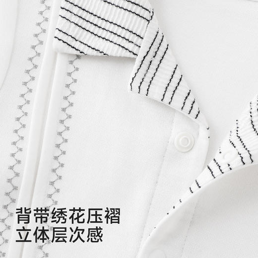 【高定系列】英氏新生儿衣服男宝宝polo领条纹爬服春夏哈衣外出服 商品图3