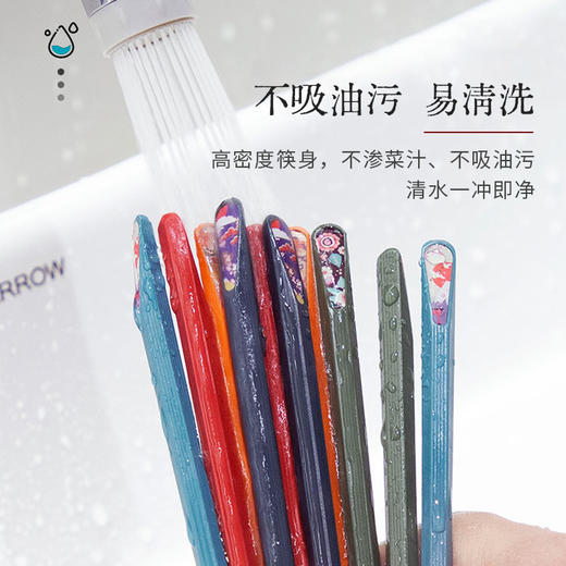 朕的潮代合金筷 PET+玻纤合成材料 不发霉不变形 不吸油污易清洗 商品图4