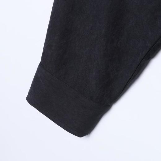 81020SDSA秋冬新款痞帅男装简约纯色前短后长设计假两件立领衬衫百搭 商品图4