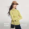 【1/21新品】熙世界都市感户外山系软壳连帽卫衣女秋冬休闲绿色半拉链打底上衣 商品缩略图4