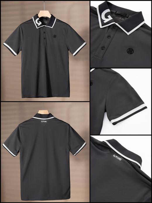 新款提花领男士短袖上衣来啦！经典➡️提花领男士珠地功能面料Polo衫，吸湿排汗，立体合身的短袖裁剪上身舒适清爽，他家的属性就是可以运动可以潮人感的！ 商品图4