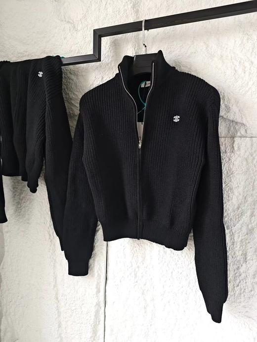 F010717秋冬氛围感拉满！精典立领拉链针织毛衣外套男女同款 商品图12