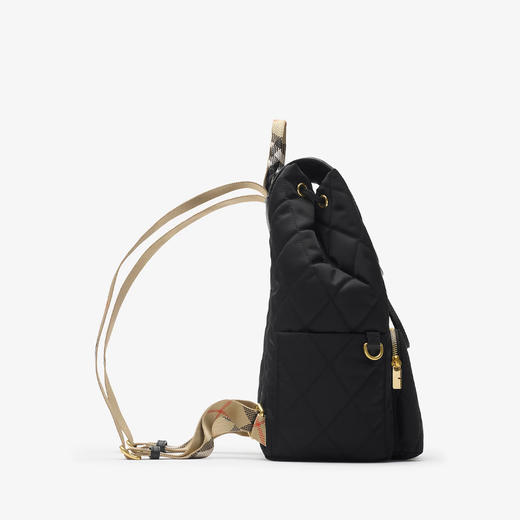 BURBERRY 巴宝莉 女士马术骑士徽标饰牌 Horseshoe 双肩包 格子 8114394 A1189 商品图1