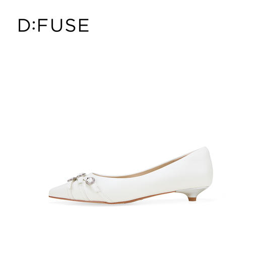 Dfuse迪芙斯2026春季新款尖头交叉带小钻扣轻朋克小猫跟单鞋女鞋DFE1111051 商品图6
