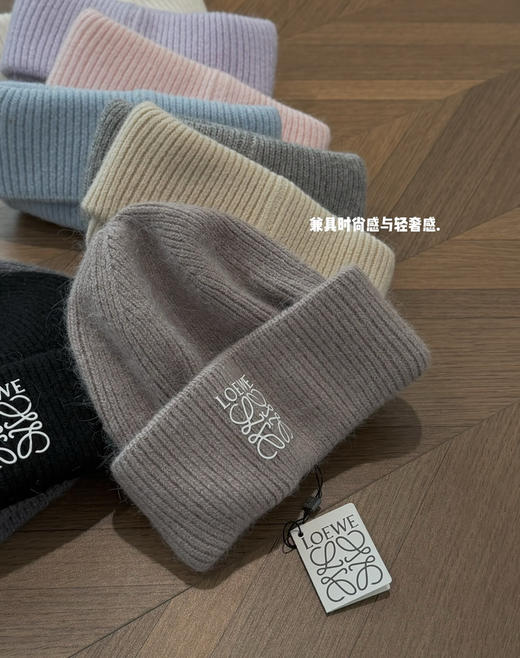 老罗lowe经典兔毛针织冷帽毛线帽 商品图14