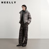 NEELLY纳俪商场同款冬季新款复古格纹休闲阔腿裤女百搭时髦长裤N25113H01161 商品缩略图0