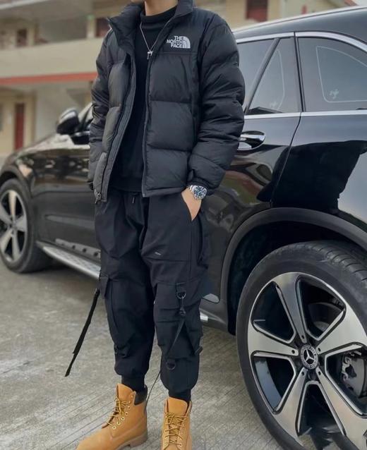 F010734精典硅胶logo纯色暗格防水羽绒棉服男女同款 商品图5