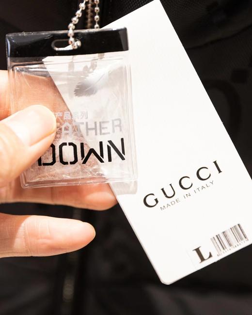 F010763老花满印拼接男女同款蓬松连帽羽绒服 商品图13