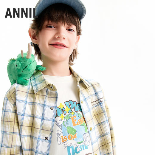 【实体店同款】男童翻领长袖上衣春季新款安奈儿童装AB611028 商品图1