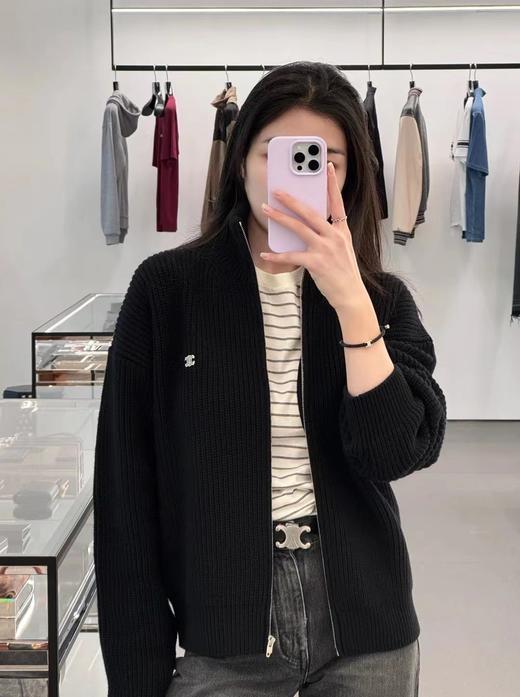 F010717秋冬氛围感拉满！精典立领拉链针织毛衣外套男女同款 商品图6