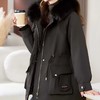 SUSX品牌直发 新款暖冬狐狸毛领兔毛内胆可拆卸派克服（预售15天发货） 商品缩略图3