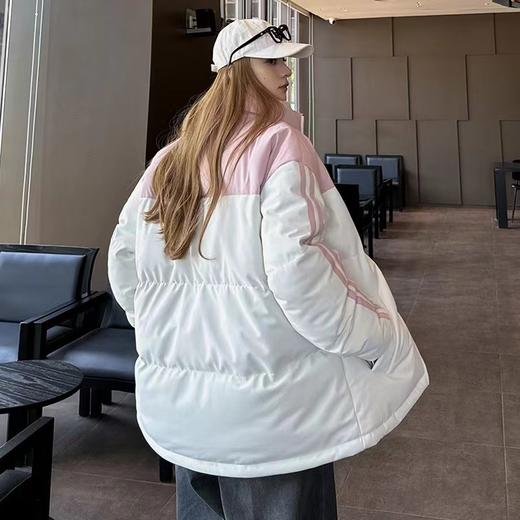 F010739冬季新款双色拼接立领羽绒棉服面包服棉衣外套 商品图3