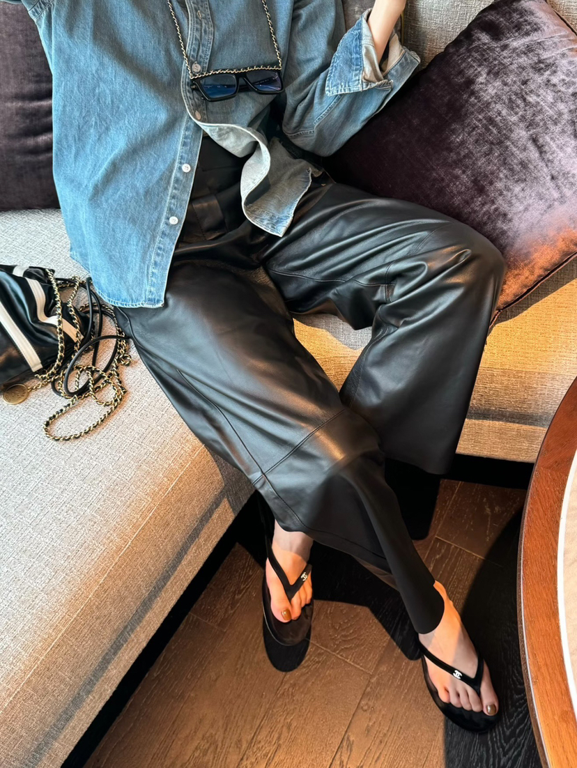 外贸原单蛋白皮裤pu裤子