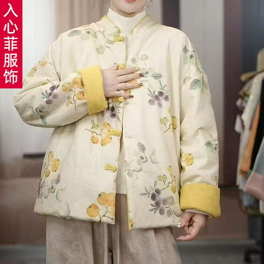 新中式国风双面穿仙女棉服 一件顶两件！加厚双面穿，秋冬国风穿搭天花板 商品图4