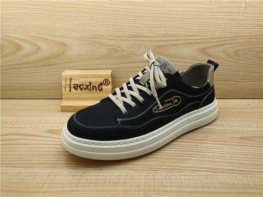 2025豪行春夏款专柜正品布鞋时尚休闲舒适厚底系带男单鞋15151710 商品图0