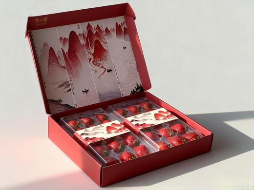 【京小莓·草莓】惊喜上线，圣诞红草莓-2-2.5斤/礼盒装-3小盒45枚大果，果香浓郁，甜度高 商品图7