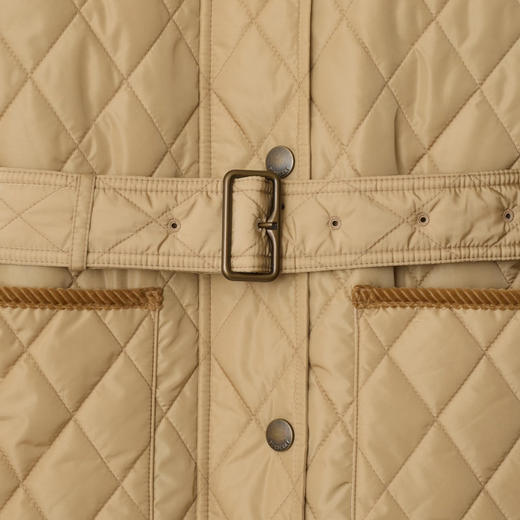 BURBERRY 巴宝莉 女士马术骑士设计标签绗缝尼龙夹克棉服 卡其色 8110376 B8626 商品图2