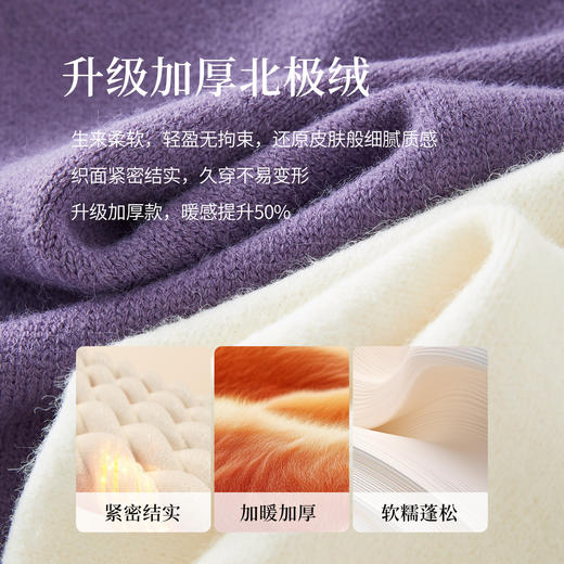 【1/21新品】熙世界韩系穿搭POLO领毛衣女2025年冬季新款加厚北极绒打底针织衫 商品图3