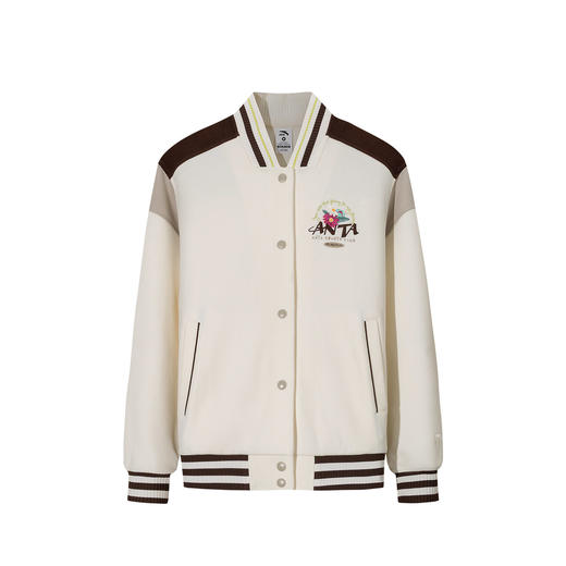 安踏美式复古棒球服夹克女士冬季新款宽松休闲外套上衣162618714S 商品图4