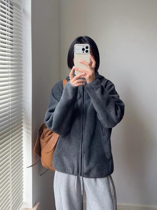 F010769冬季重磅双面摇粒绒立体裁剪加厚防风保暖连帽外套 商品图9