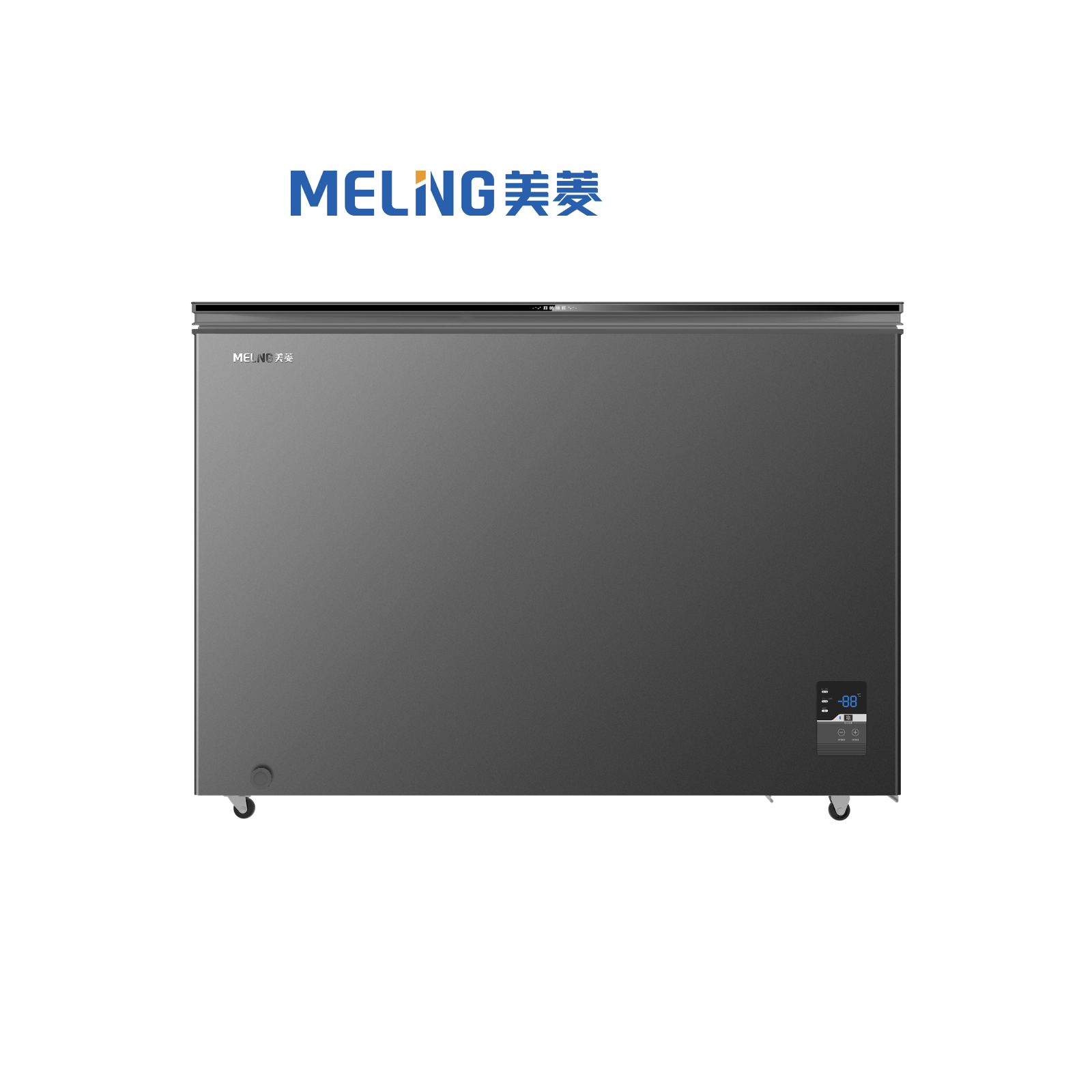 美菱 冰柜 BCBD-301DTEBGS 301升 单温区 直冷 定频 顶开门 一级能效 高效减霜 pcm内胆 典雅灰