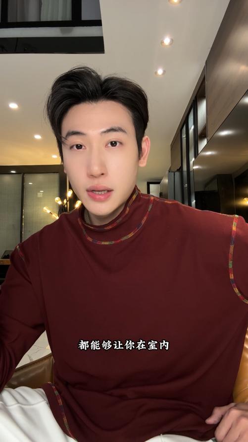 T5100SDSA男士秋冬新款痞帅男装韩版简约彩色缝线立领长袖T恤百搭时尚 商品图0