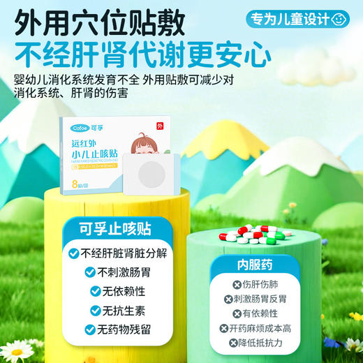 可孚小儿止咳贴远红外支气管炎穴位宝宝感冒儿童咳嗽化痰神器哮喘 商品图2