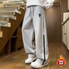 F010776新款两色高品质串标相拼加绒加厚休闲运动长裤 商品缩略图5