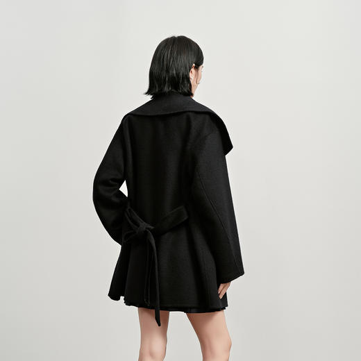 NEELLY纳俪商场同款冬季新款时尚高级感双面呢女羊毛廓形保暖大衣N25112N01128 商品图1