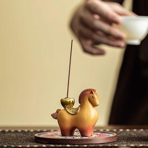 【马年限定❗️马上有钱香插摆件】优雅香伴，寓意满满，马上有财！爆款茶宠家用中式送礼香插香座茶台桌面香薰 商品图6