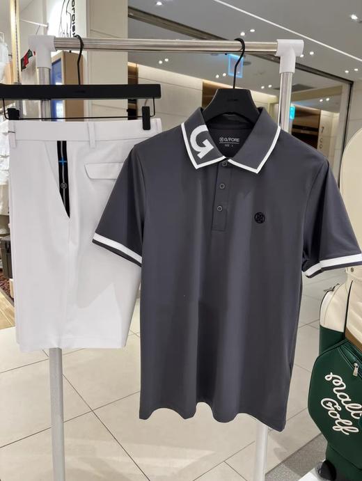 新款提花领男士短袖上衣来啦！经典➡️提花领男士珠地功能面料Polo衫，吸湿排汗，立体合身的短袖裁剪上身舒适清爽，他家的属性就是可以运动可以潮人感的！ 商品图3