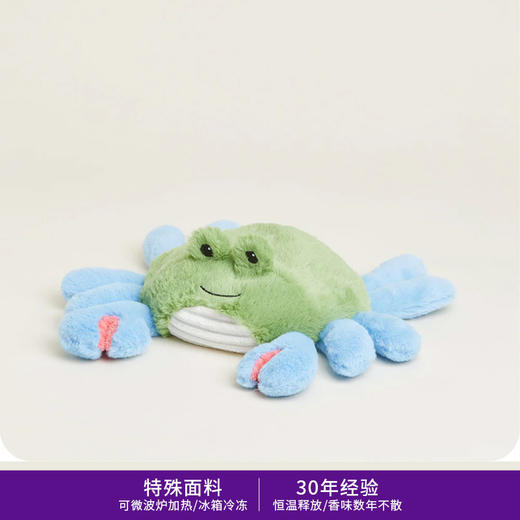 英国warmies 蓝色螃蟹安抚玩偶公仔送礼毛绒可加热抱枕 商品图1
