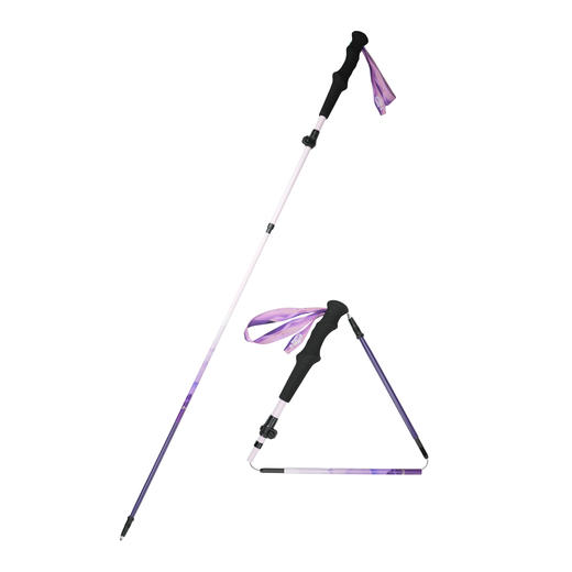 ZK青禾杖客五节全碳折叠登山杖161g 紫烟岫色 商品图1