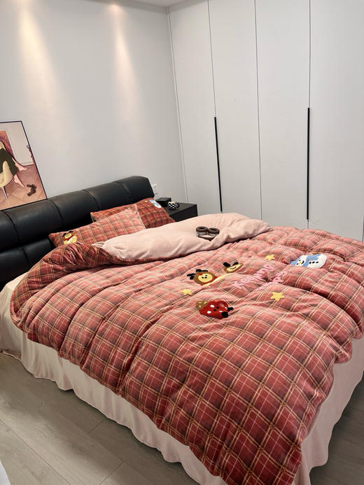 【清仓150元/套】【一套约7斤重】萌趣毛巾绣220g牛奶绒四件套【不支持退换货】 商品图4