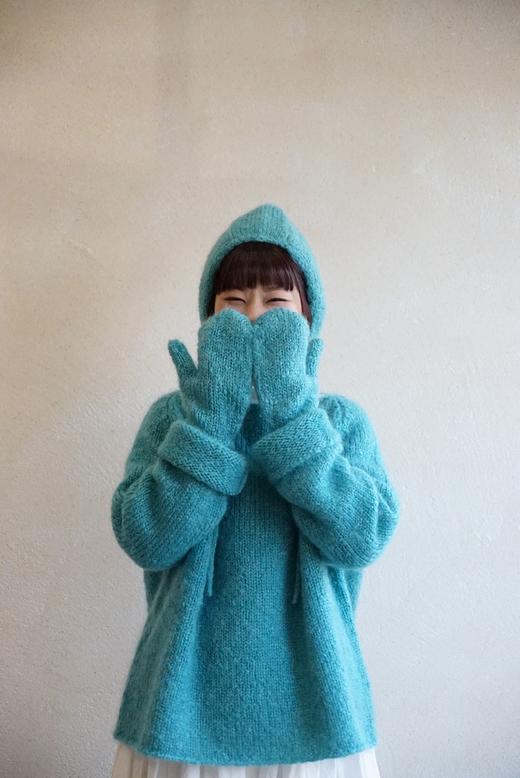 apuntob 马海毛初恋蓝手套 商品图1