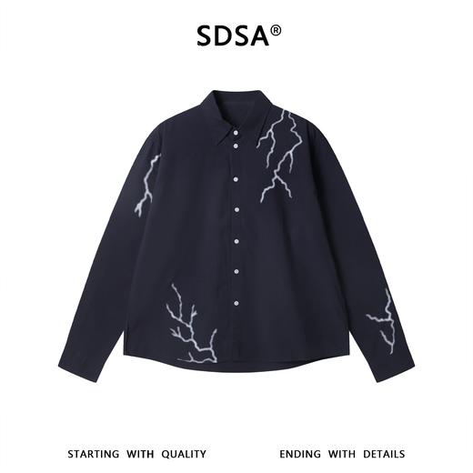 31230SDSA男士秋冬新款痞帅男装韩版简约撞色印花翻领长袖衬衫百搭气质 商品图1