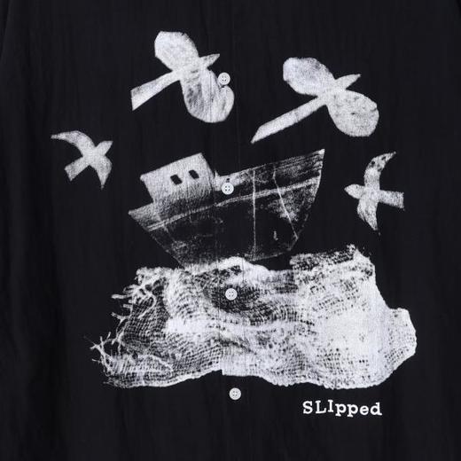 SDSA秋冬新款痞帅男装GV撞色印花设计翻领长袖衬衫休闲舒适衬衣 商品图3