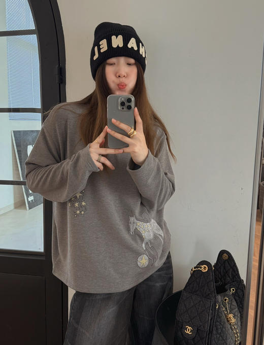 ICEDU*ST 韩国设计师牌 🐎马年限定暖绒长袖打底衫010509 商品图5