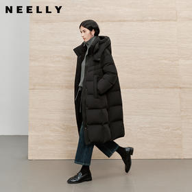 NEELLY纳俪商场同款冬新款时尚保暖长款羽绒服女90白鸭绒舒适外套N25112L01131