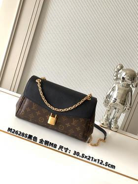 秋冬特惠💰1350 渠道级LV 【全钢五金 MB163c01变码芯片】te级LV 全套包装 M26285黑色 Saint-Germain PM手袋